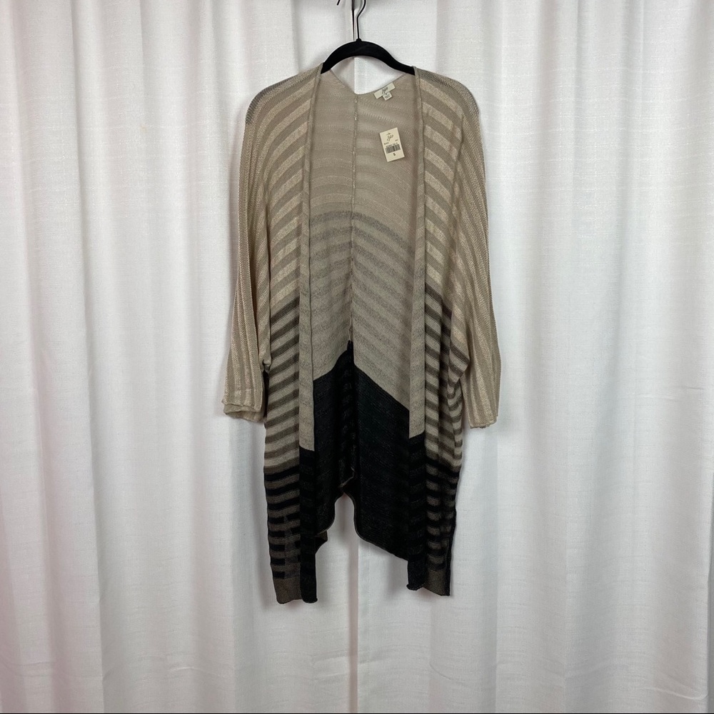 J. Jill Cotton Linen Rayon Open Cardigan Sz.S NWT